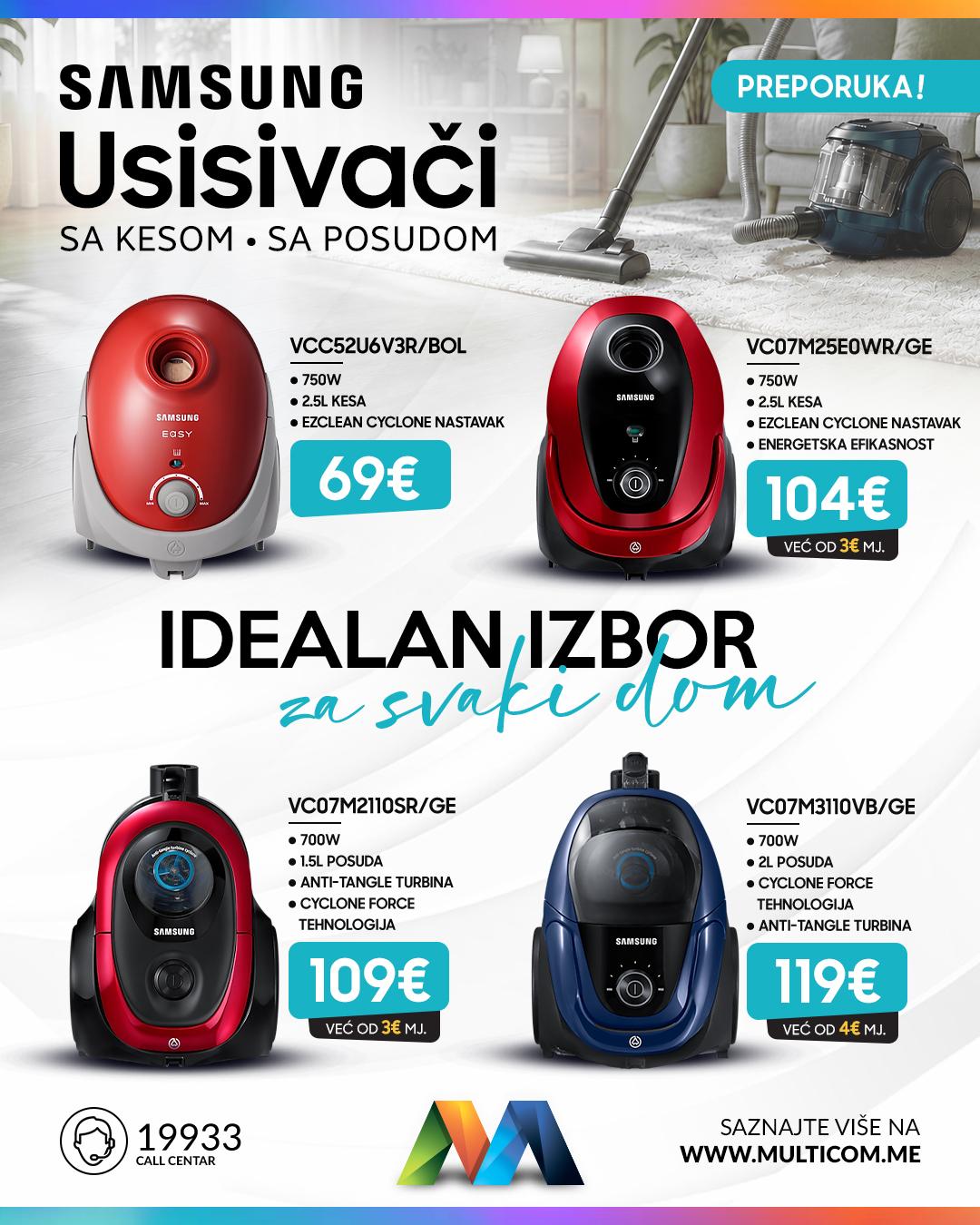 Samsung usisivači jul
