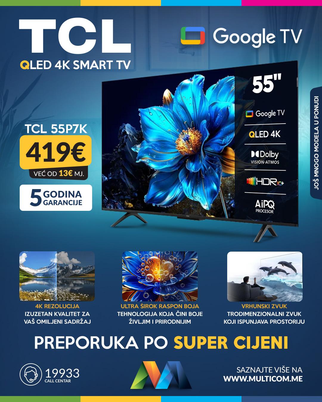 TCL 55P7K smart TV