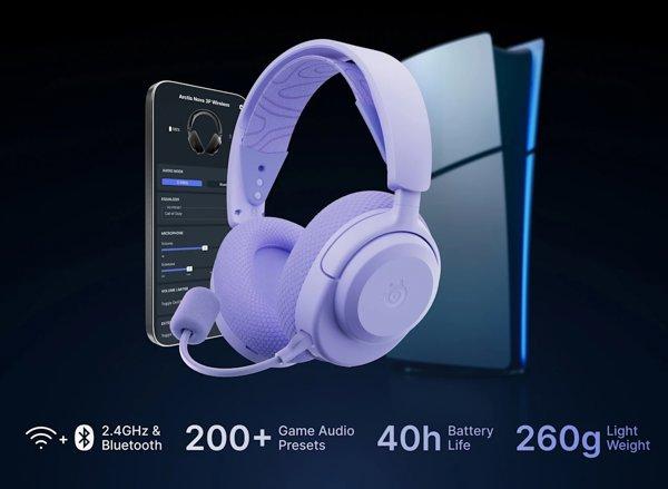 SteelSeries Arctis Nova 3P Wireless Lavender