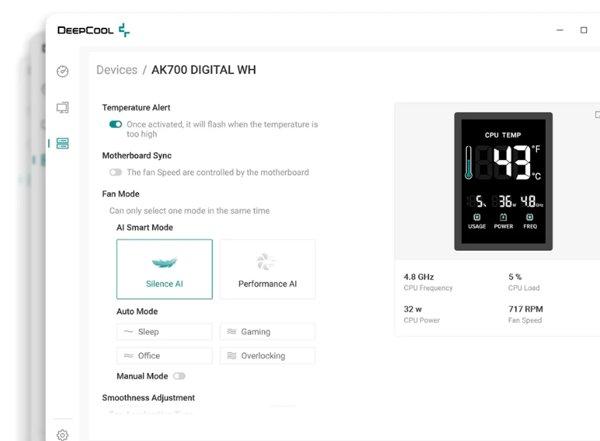 DeepCool AK700 DIGITAL WH kuler