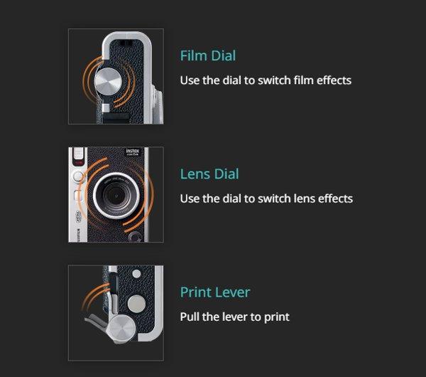 Instax Mini Evo Type-C Black instant fotoaparat