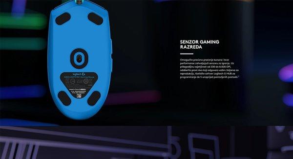 Logitech G203 LIGHTSYNC bijeli