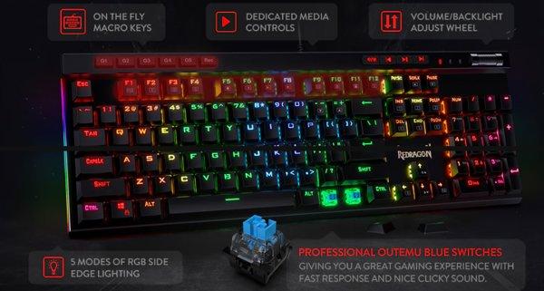 REDRAGON K580 VATA RGB (crna)