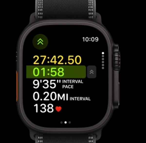 Apple Watch Ultra 3&nbsp;Cellular&nbsp;49mm Natural Titanium (Blue - Bright Blue Trail Loop) - M / L