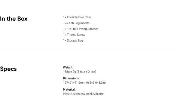 Insta360 X4 Air Invisible Dive Case