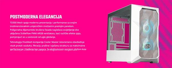 CoolerMaster MasterBox TD300 MESH&nbsp;(bijela)