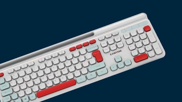 Canyon HSET-W5 White bežična tastatura i miš