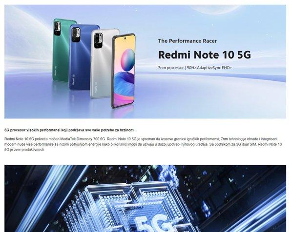 Xiaomi Redmi Note 10 5G 4GB 64GB Chrome Silver