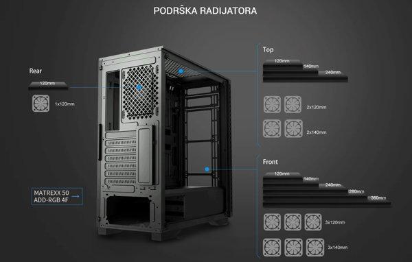 DEEPCOOL Matrexx 50 ADD-RGB 4F