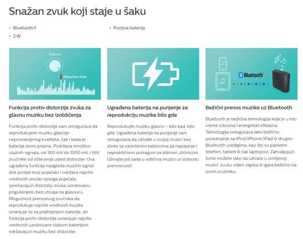 Philips BT55W bijeli