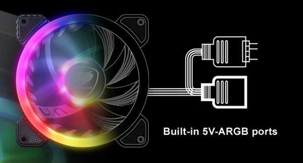 Cougar Vortex ARGB VX 120 PWM HDV ventilator (3-pack)