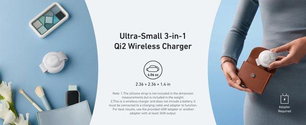 ANKER MagGo White bežični 3-u-1 sklopivi punjač