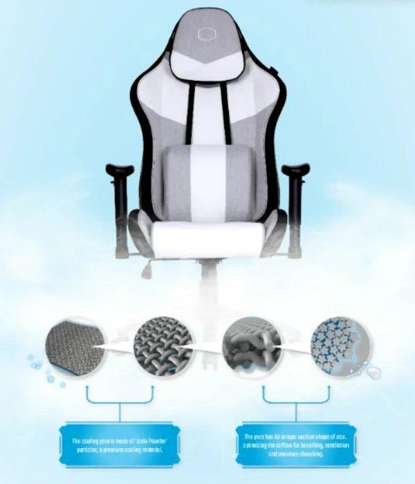 COOLER MASTER Caliber R3C White gaming stolica