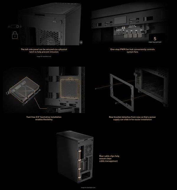 ASUS PROART PA401 WOOD METAL PWM BLACK kućište