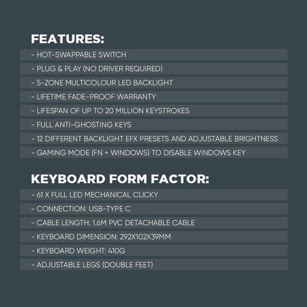 Armaggeddo MKA-1C NEX BLACK (Clicky)