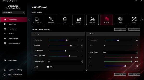 ASUS TUF Gaming VG279QML5A monitor