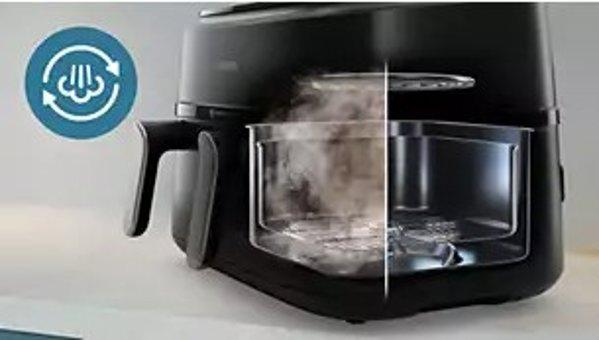 Philips NA555/00 Steam Airfryer Dual Basket 