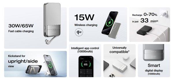 EcoFlow RAPID Magnetic Power Bank 10000mAh Black