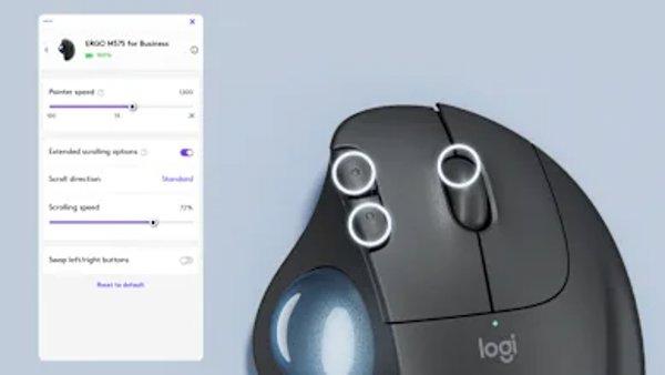 Logitech M575 Ergo Trackball Business Black miš