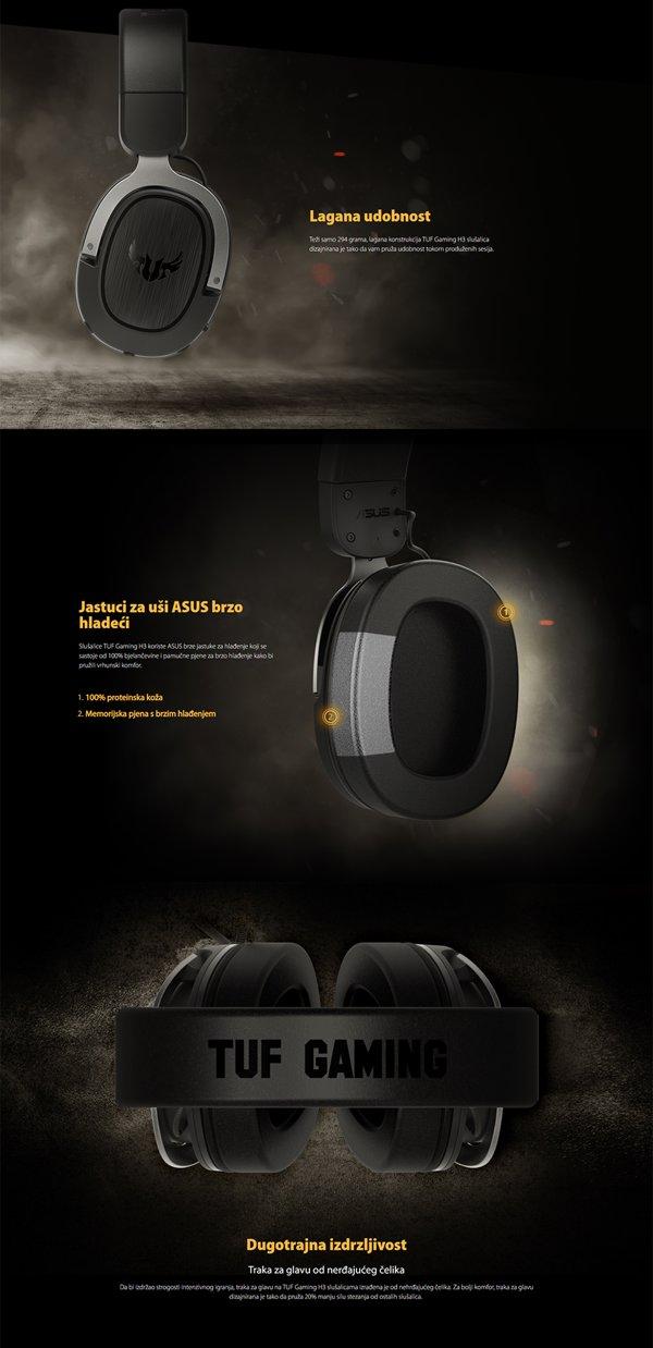 ASUS  TUF GAMING H3 Crne/Sive